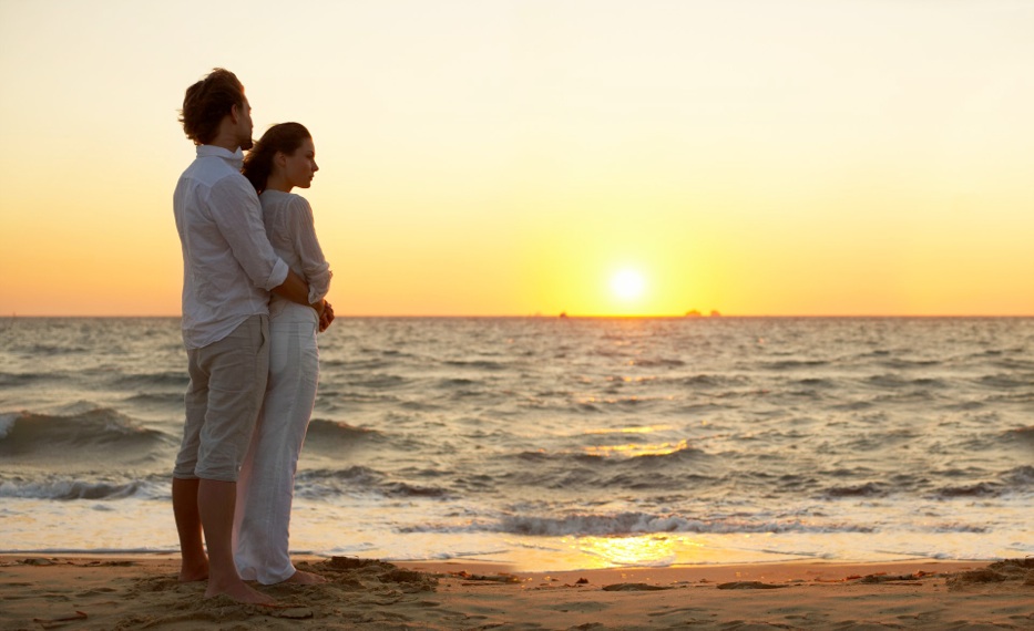 A wonderful sunset and a warm loving hug. What could possibly be better.